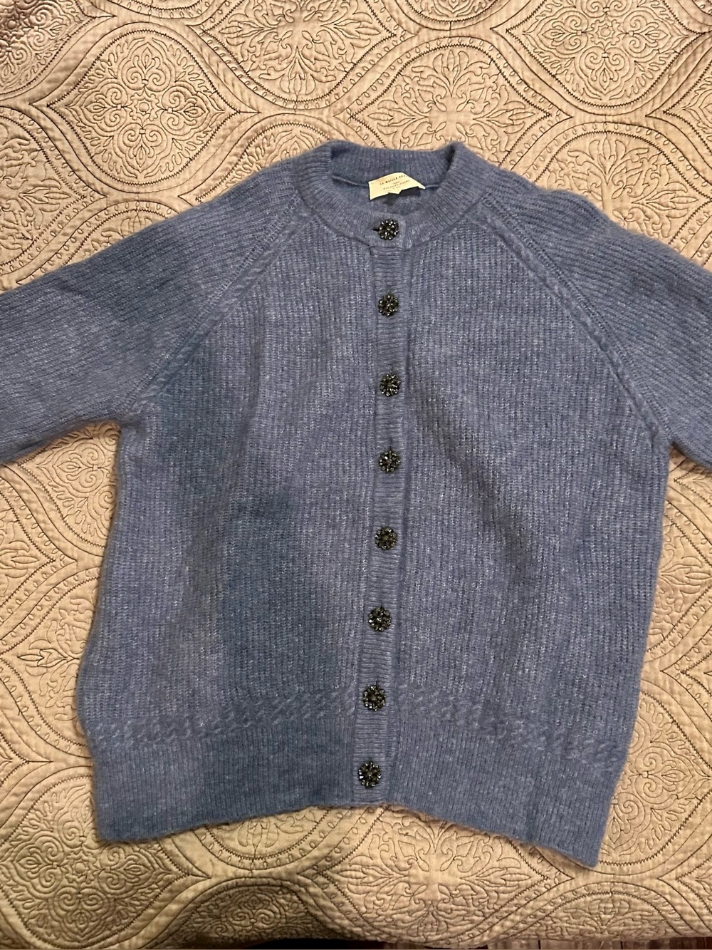 Sezane Othello Cardigan Ice Blue - Size L